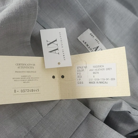 Armani Exchange front zippered skirt size 6 New - Picture 5 of 5